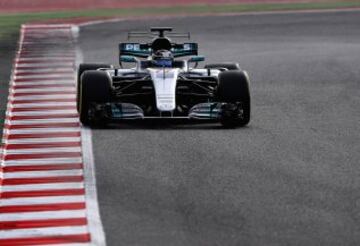 Valtteri Bottas in his Mercedes F1 WO8.