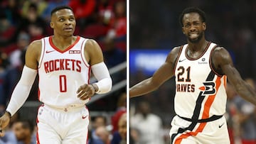 Russell Westbrook y Patrick Beverly.