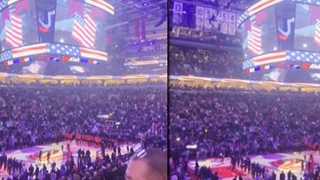 Aficionados canadienses abuchean el himno de Estados Unidos durante partido de NBA