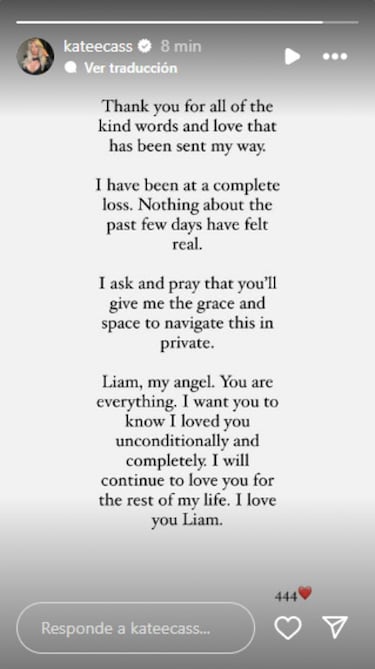 La novia de Liam Payne, Kate Cassidy, rompe el silencio: ¡°Seguir¨¦ am¨¢ndote por el resto de mi vida¡±