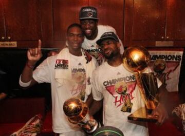 2012. Oklahoma City Thunder-Miami Heat. Después de la decepción del año anterior, Lebron James consiguió su primer anillo de la NBA. Los Heat ganaron 1-4.