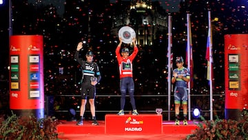 11/09/16 CICLISMO VUELTA CICLISTA A ESPAÑA 2016 ETAPA 21 LAS ROZAS - MADRID NAIRO QUINTANA VENCEDOR DE LA CARRERA FROOME ESTABAN CHAVES VUELTA ESPAÑA 2016
PUBLICADA 12/09/16 NA MA37 5COL