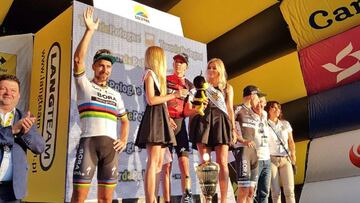 Sagan recupera el liderato pero cede con Teuns por la etapa