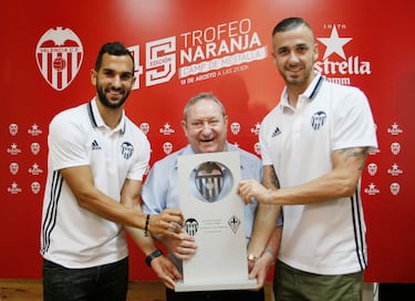 ESPAÑETA PRESENTÓ JUNTO A JAUME Y MONTOYA EL TROFEO TARONJA 2016, AÑO EN EL QUE SE JUBILÓ.