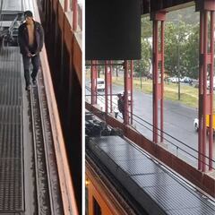 VIRAL | Sujeto escala techo del Metro Guelatao y provoca fastidioso retraso en Línea A de CDMX