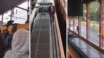 VIRAL | Sujeto escala techo del Metro Guelatao y provoca fastidioso retraso en Línea A de CDMX