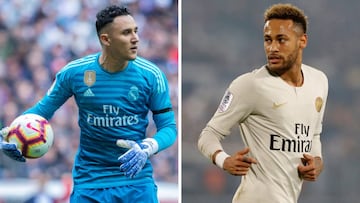 Keylor Navas y Neymar.