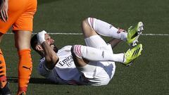 Benzema se doli&oacute; del tobillo izquierdo en una acci&oacute;n con Correia contra el Valencia y jug&oacute; tocado.