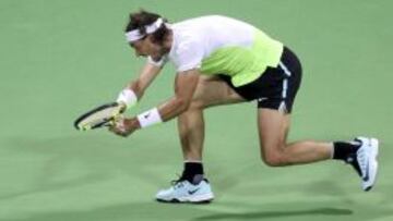 Rafael Nadal, durante la final de Doha.