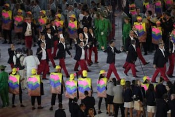 El Team Chile en el Maracaná para la ceremonia.