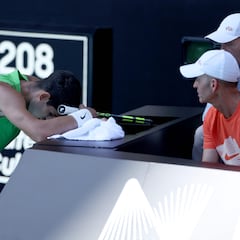 La agonía de Alcaraz, en imágenes: así sufrió ante Zverev