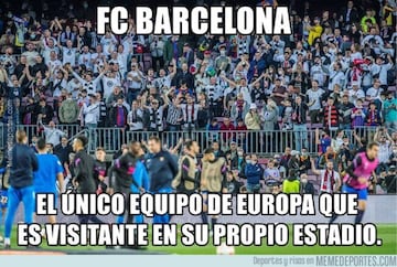 La derrota del Barcelona, protagonista de los memes europeos