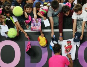 Los tenistas españoles se enfrentaron en el Melbourne Park en un evento benéfico que destinará lo recaudado a programas de las fundaciones del tenista y de la Australian Tennis.