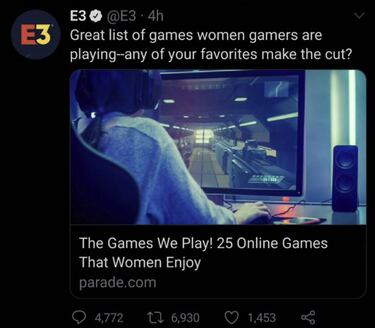 El E3 se disculpa por publicar un artículo de juegos para mujeres: “Nos equivocamos”