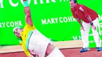 <b>EXHIBICIÓN. </b>Nadal jugó ayer ante Clément en el Masters Guinot.