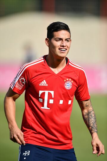 James y su primer entrenamiento en el Bayern