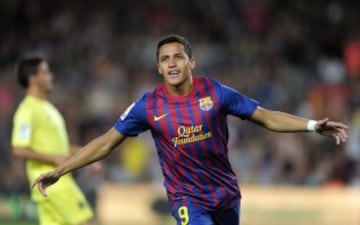 2013: Alexis Sánchez con 18 goles en FC Barcelona (España).