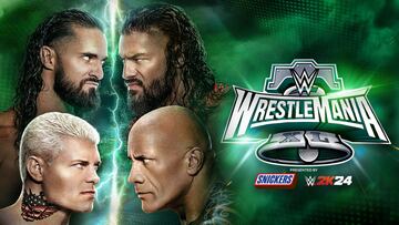 La lucha estelar de la cartelera del sábado de Wrestlemania será el combate entre Roman Reign y The Rock contra Cody Rhodes y Seth Rollins.