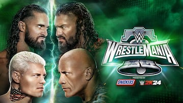 La lucha estelar de la cartelera del sbado de Wrestlemania ser el combate entre Roman Reign y The Rock contra Cody Rhodes y Seth Rollins.