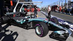 Lewis Hamilton, piloto de Mercedes, en el GP de Australia de F1 2018. 