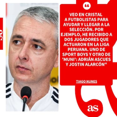 Tiago Nunes, a AS: “Se habla de Sporting Cristal en Sudamérica y muchas partes del mundo”