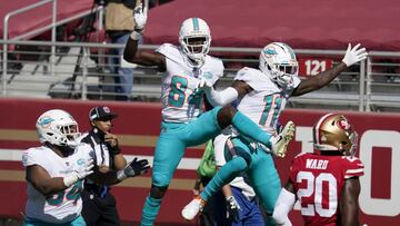 Los Dolphins iniciaron con ritmo en el Levi’s Stadium, anotando 14 puntos en el primer periodo y 16 en el segundo. Garoppolo salió del partido por Beathard tras dos intercepciones.