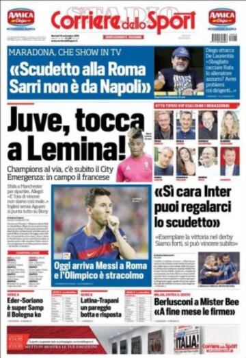 Portadas de la prensa deportiva