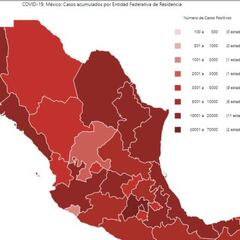 Mapa y casos de coronavirus en México por estados hoy 26 de julio