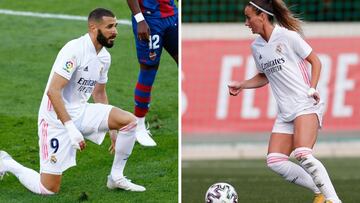 Benzema y Asllani, goleadores del Real Madrid.
