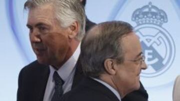 Ancelotti y Florentino, en un reciente acto.