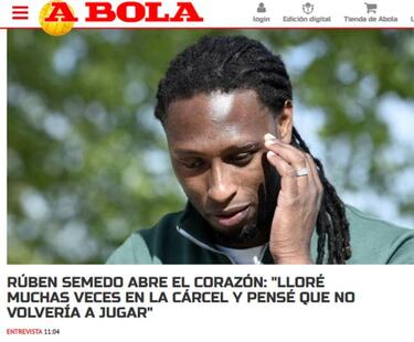 Rubn Semedo y su paso por la crcel: "Llor muchas veces"