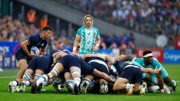 Una imagen del Sudáfrica-Escocia del Mundial de Rugby.