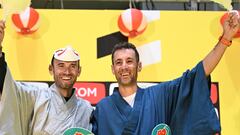 Valverde y Nibali, una despedida 2.0 ante el delirio japonés