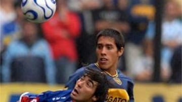 <B>GOLEADA</B> Ezequiel Lavezzi, uno de los autores de la goleada al Boca