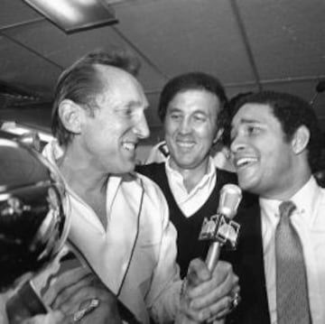 Al Davis , Bryant Gumble y Tom Flores.