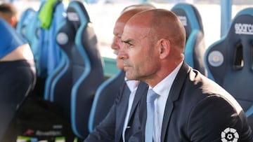 El t&eacute;cnico de la UD Ibiza, Paco J&eacute;mez, durante el partido de LaLiga SmartBank contra el CD Lugo.