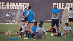 Así fue el entrenamiento de Boca en Barcelona