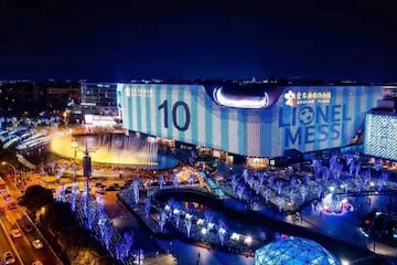 Homenaje a Messi en China con un espectáculo de luces y sonido