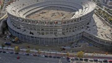 El esqueleto. El Valencia, de momento, ha invertido 140 millones en una estructura construida para un diseño que hoy no le sirve.