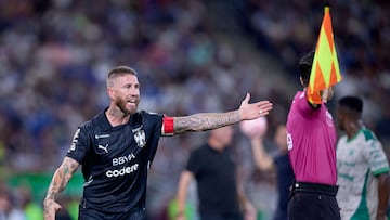 Sergio Ramos of Monterrey during the 11th round match between Monterrey and Santos as part of the Liga BBVA MX, Torneo Apertura 2025 at BBVA Bancomer Stadium, on September 27, 2025 in Monterrey, Nuevo Leon, Mexico.