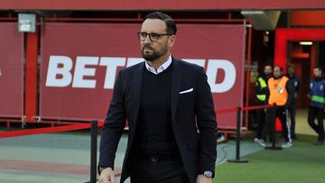 José Bordalás en una de sus últimas visitas al estadio de Son Moix.