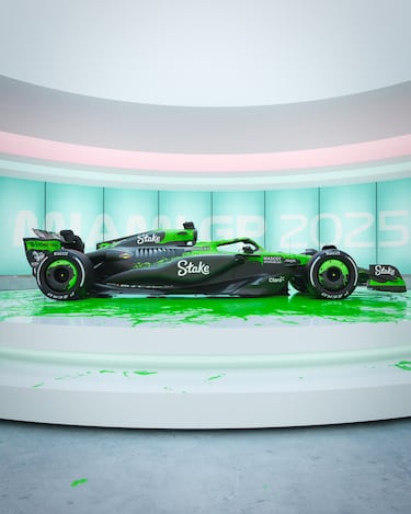 La escudería suiza apuesta por un diseño de manchas de pintura para los monoplazas de sus pilotos Nico Hülkenberg y Gabriel Bortoleto.