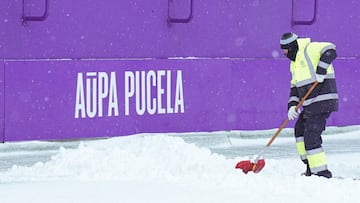 El Real Valladolid no se pudo entrenar en la mañana del sábado.