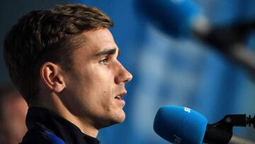 Griezmann, en rueda de prensa.
