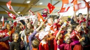 Recepción al equipo suizo de Davis.