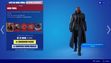 Fortnite: skin Nick Furia de Marvel ya disponible; precio y contenidos