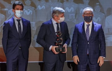 Pablo Lastras, Eusebio Unzué y Alejandro Blanco en los Premios AS del Deporte 2020