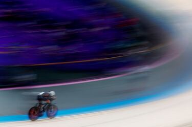 Finlay Graham de Gran Bretaña durante la clasificación persecución individual masculina C3 3000 m.