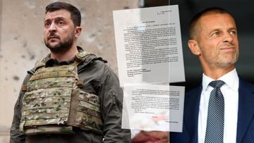 AS has had access to a letter in which Volodymyr Zelensky thanks the UEFA chief for the body’s support for Ukraine amid Russia’s invasion of the country.