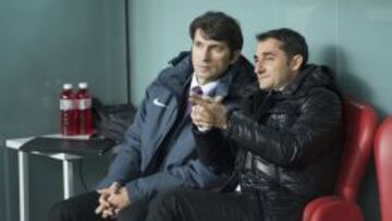 Ernesto Valverde, en el banquillo, en el partido ante el Córdoba.